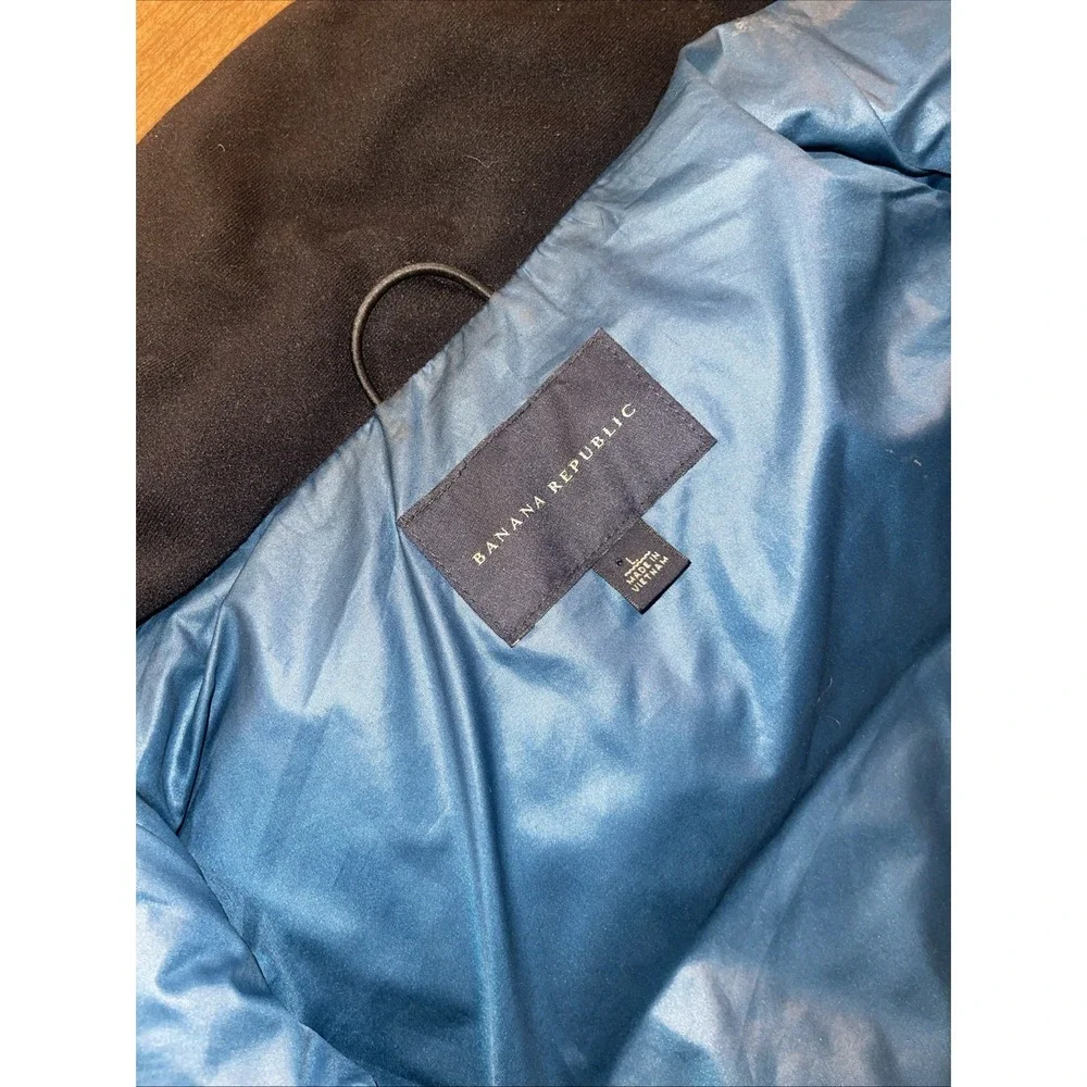Banana Republic Down‎ Puffer Vest Men L Black (Zipper Needs Repair)